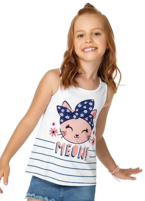 Malwee Kids - Regata Branca Meow!