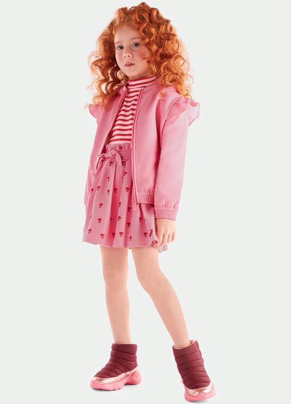 Lilica Ripilica - Saia Floral Infantil MeninaRosa 3