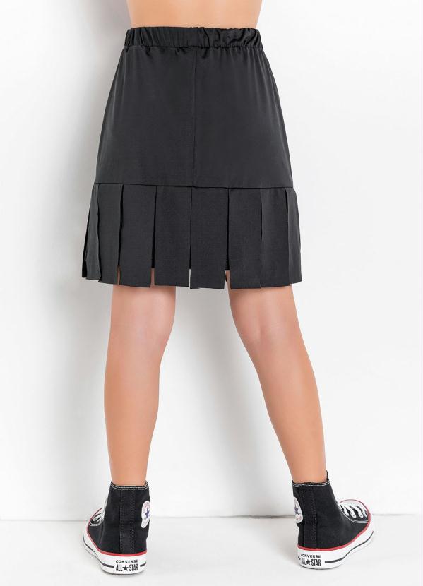 Outlet - Saia Infantil Preta com Tiras 2