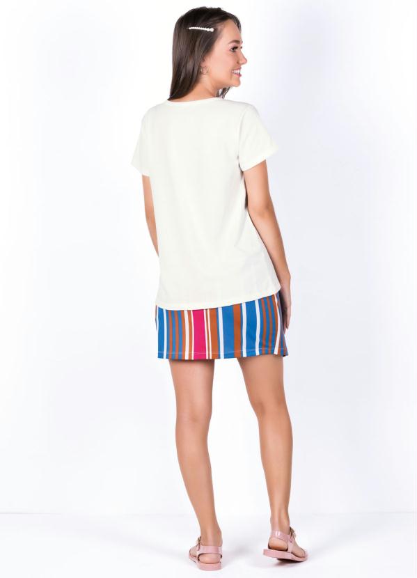 Outlet - Saia Juvenil com Detalhe Transpassado Listrada 5