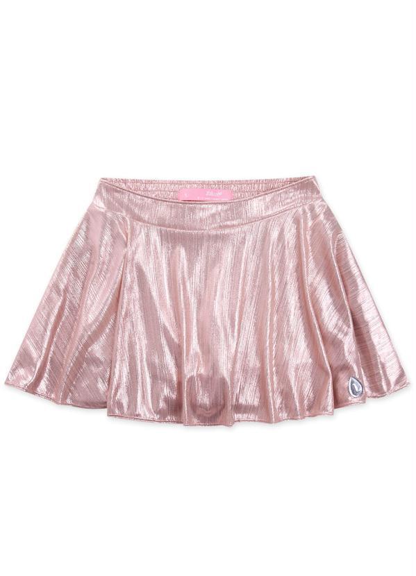 Lilica Ripilica - Saia Metalizada Infantil Feminina Rosa