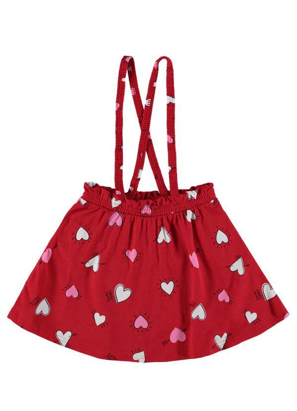Malwee Kids - Salopete Vermelho Corações Menina6544134