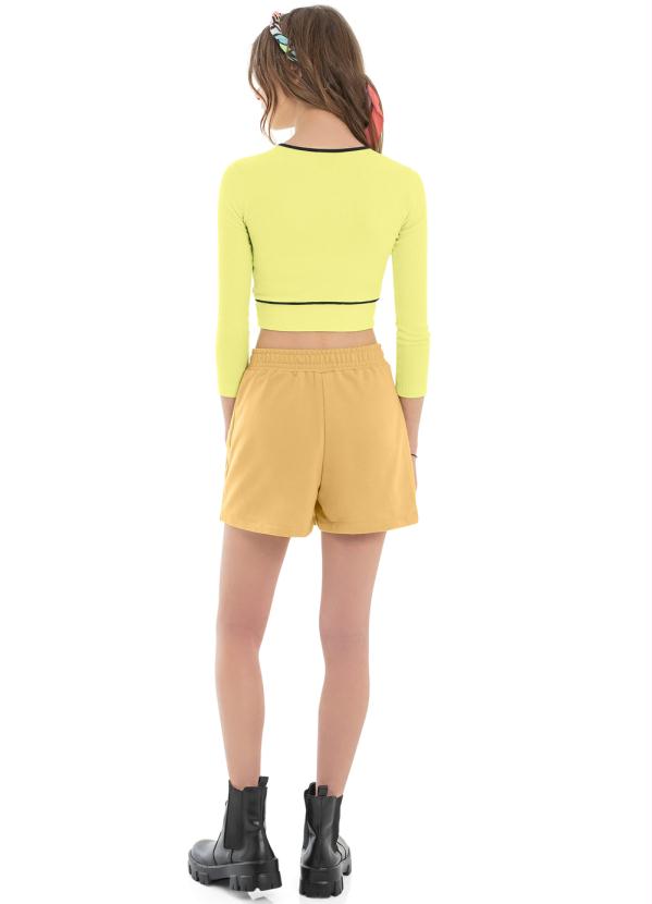 Gloss - Shortsaia em Moletom Amarelo 4