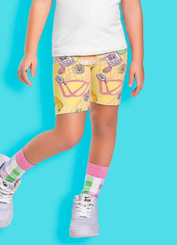 Fakini Kids - Ciclista Básica Menina Every Day Amarelo