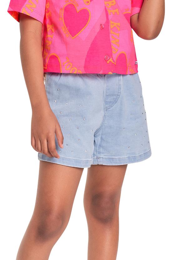 Quimby - Short Infantil em Jeans para Menina Azul