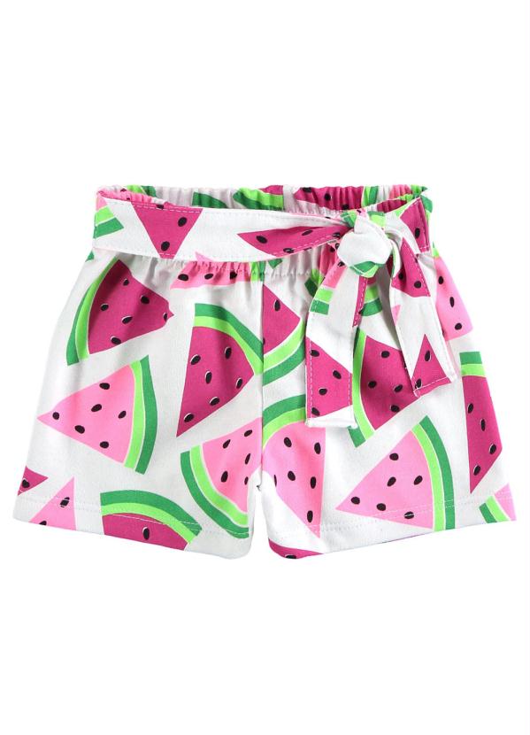Kyly - Short Infantil Feminino Branco 1