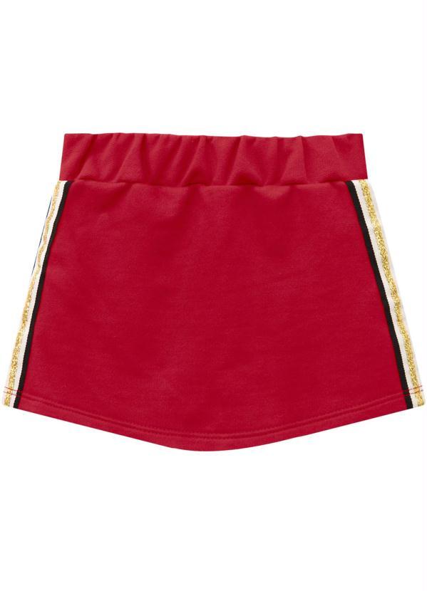 Milon - Short-Saia Infantil Menina Vermelho