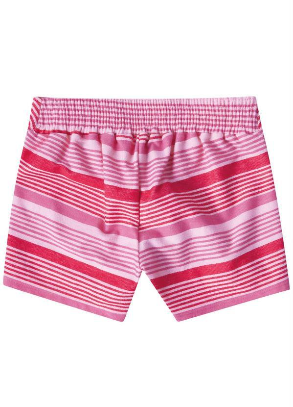 Lilica Ripilica - Short-Saia Listrado Infantil Feminino Rosa 2