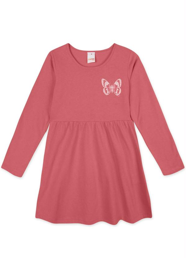 Marisol Play - Vestido Manga Longa Infantil Laranja