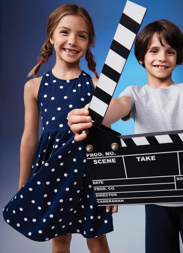 Malwee Kids - Vestido Azul Marinho Godê com Abertura 2