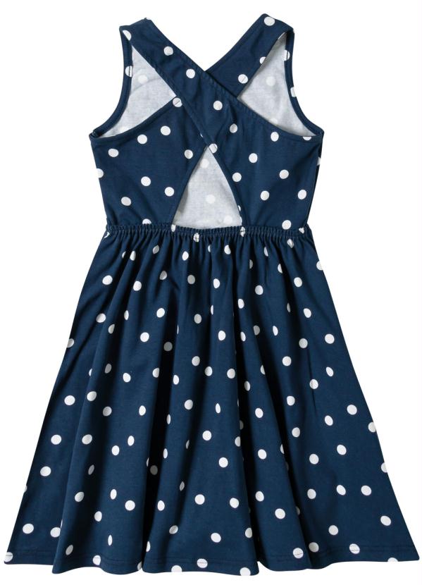 Malwee Kids - Vestido Azul Marinho Godê com Abertura 3