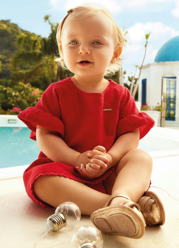 Vestido de Bebê Casual Vermelho Manga Princesa da Up Baby - Tipinhos Moda  Infantil e Juvenil