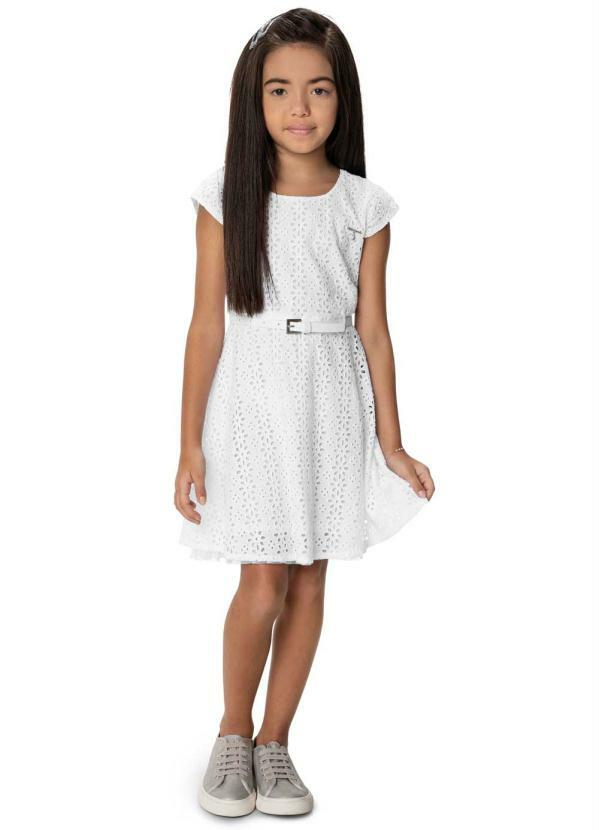 Carinhoso - Vestido Branco em Laíse e Tule