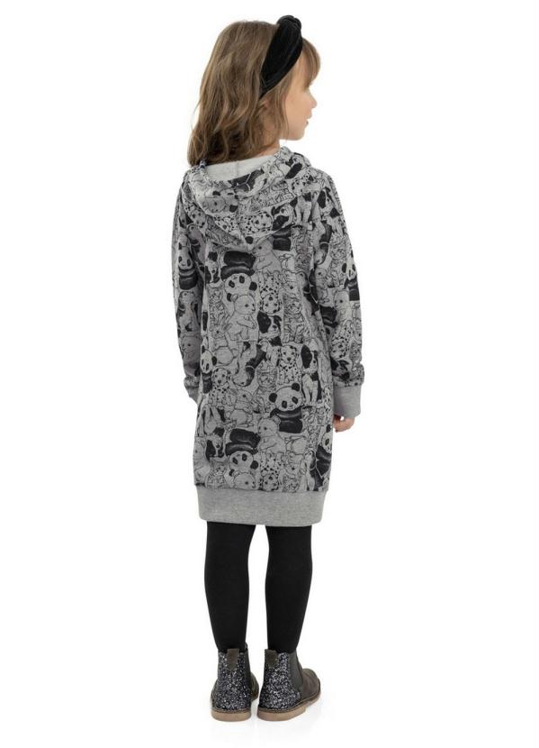 Quimby - Vestido de Inverno Infantil Cinza 3