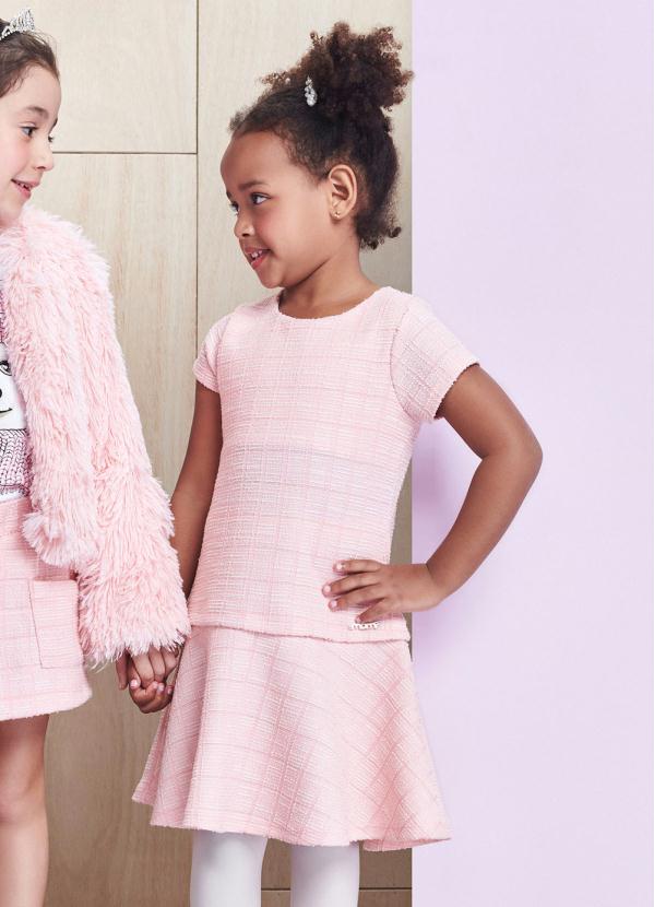 Momi - Vestido de Tweed Rosa