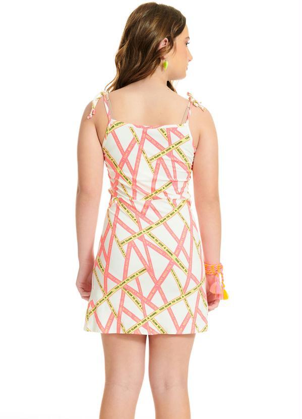 Rovitex Teen - Vestido Feminino de Alça Bege 2