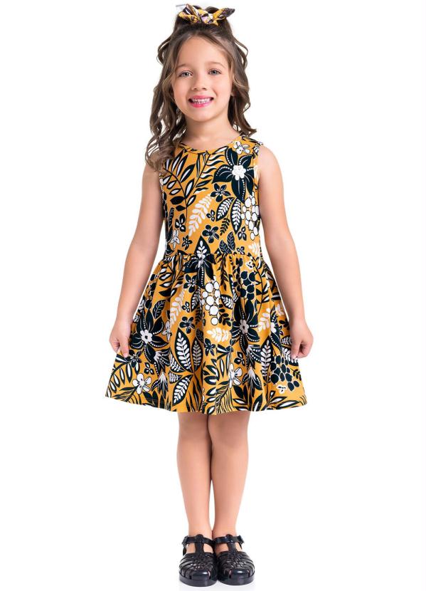 Milon - Vestido Infantil Amarelo