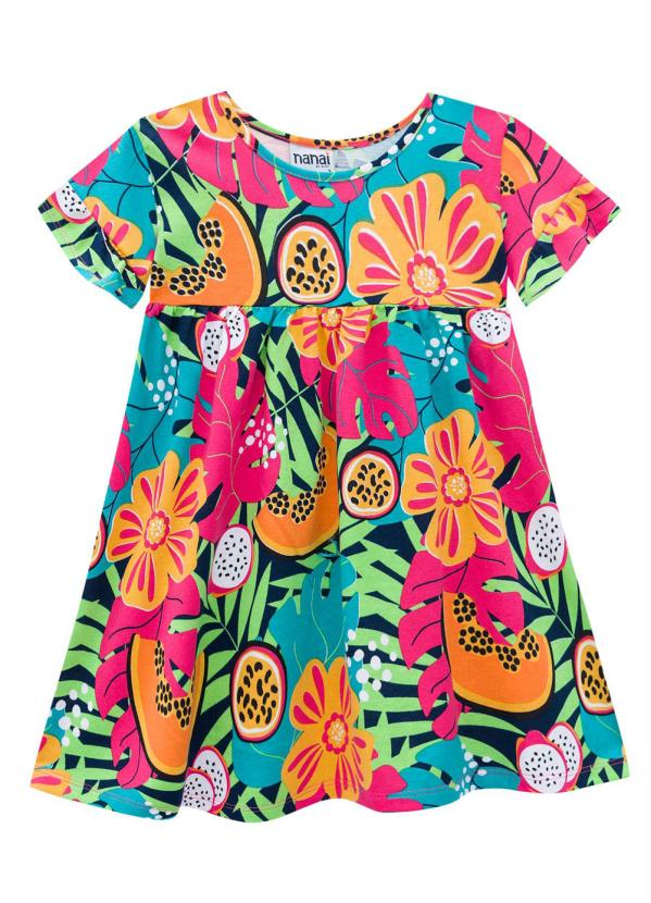Nanai - Vestido Infantil Feminino Laranja