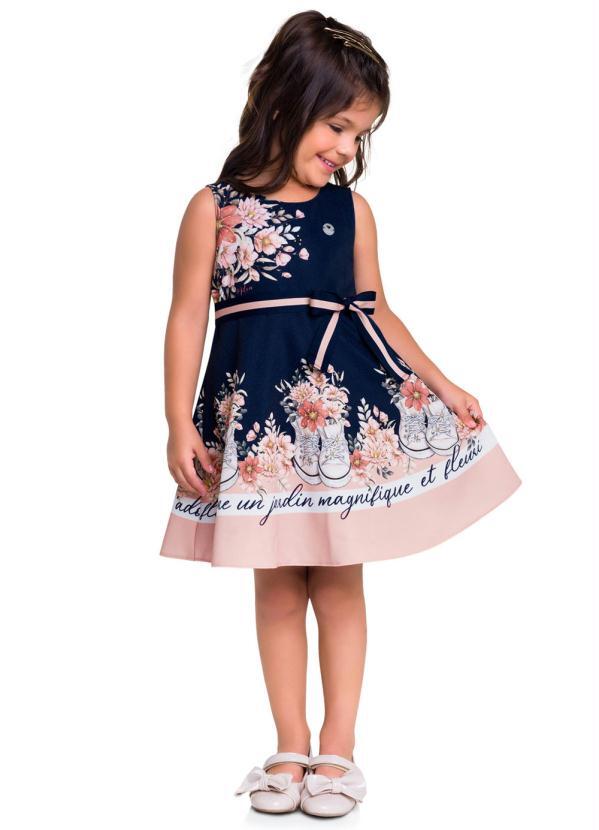 Milon - Vestido Infantil Marinho