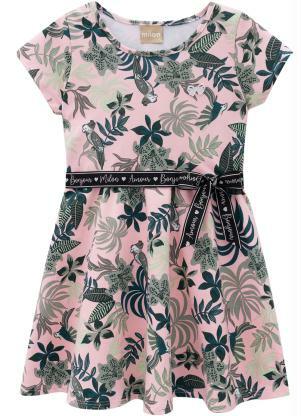 Milon - Vestido Infantil Rosa - MILON