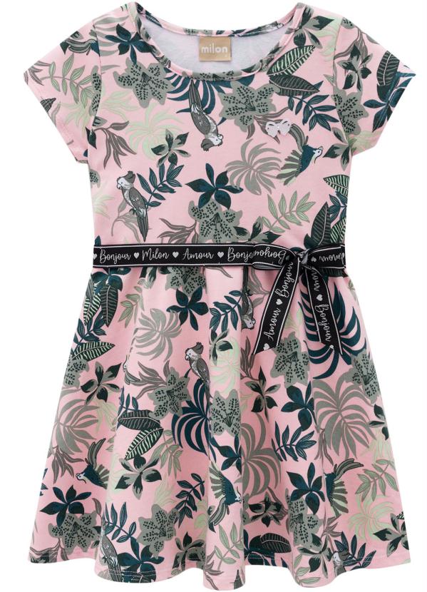 Milon - Vestido Infantil Rosa