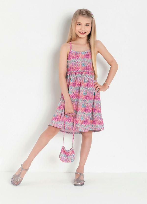 Kolormagic - Vestido Infantil Sereia com Recorte Vazado