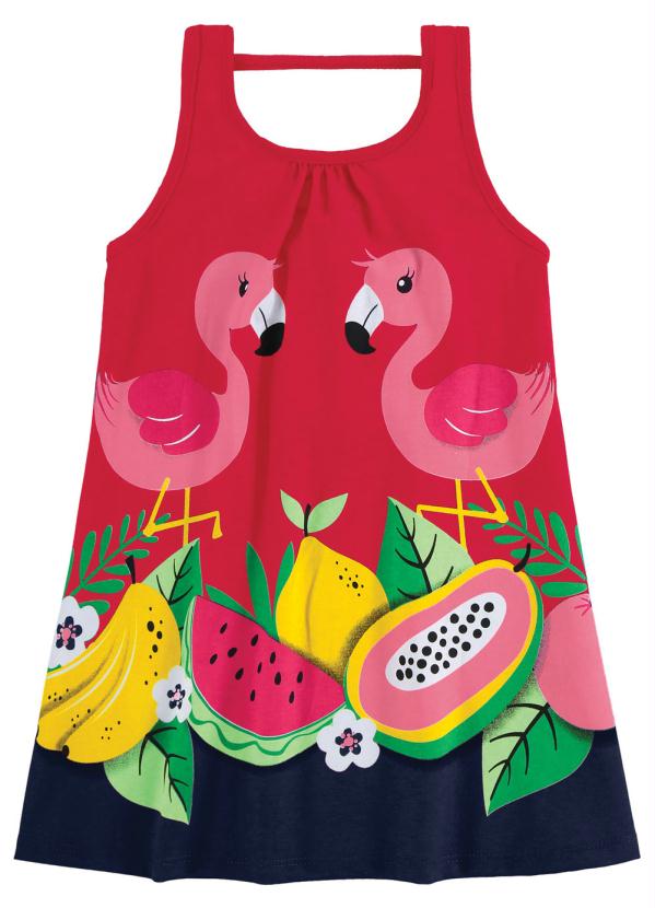 Kyly - Vestido Infantil Vermelho