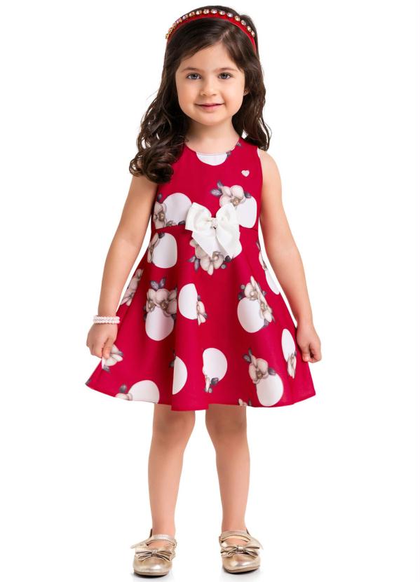 Milon - Vestido Infantil Vermelho