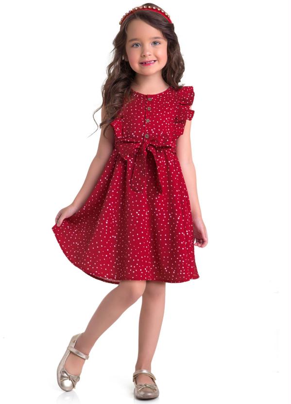 Milon - Vestido Infantil Vermelho