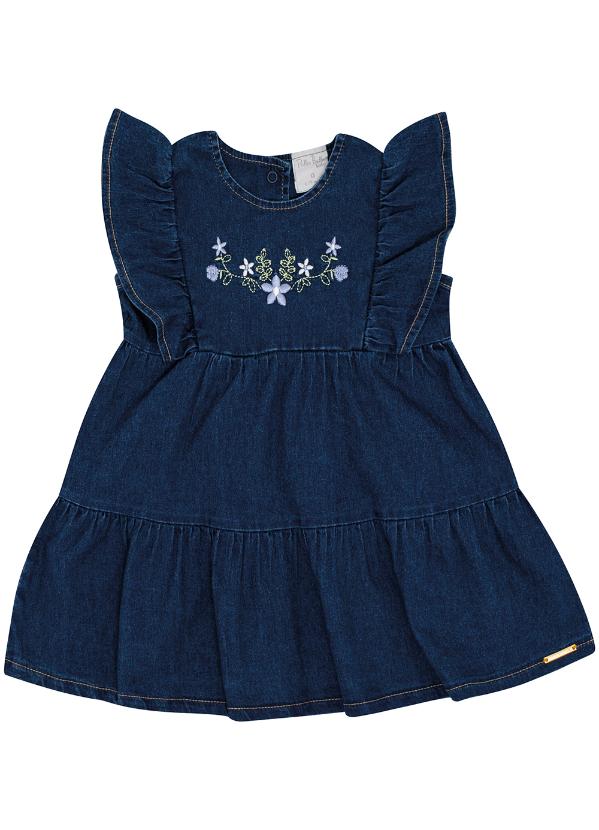 Pulla Bulla - Vestido Jeans Leve com Elastano Azul