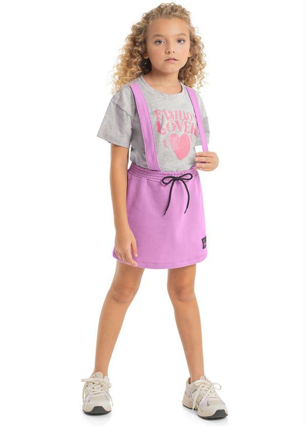 Gloss - Vestido Manga Curta Moletinho Roxo