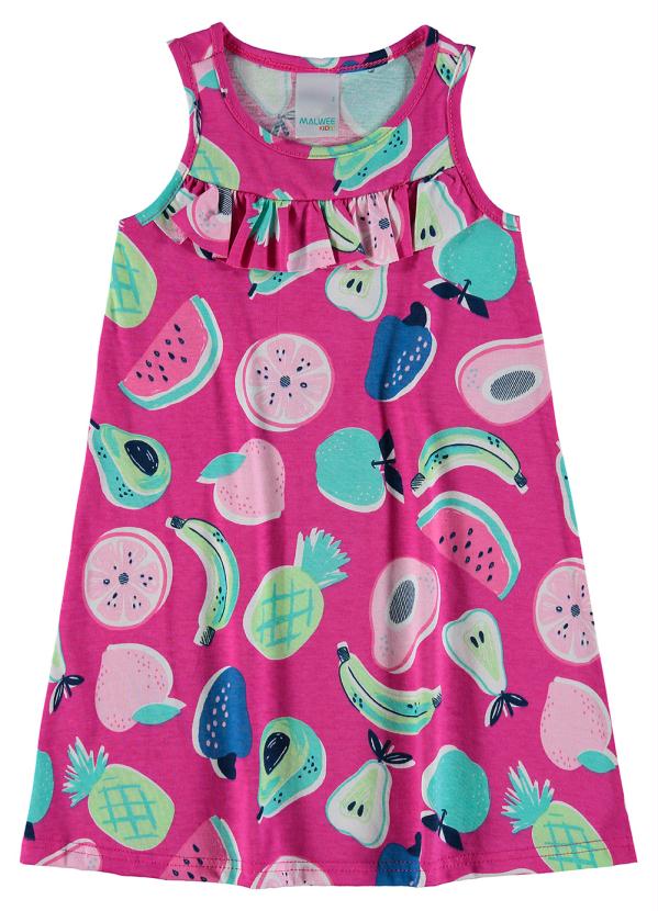 Malwee Kids - Vestido Salada de Frutas Menina Rosa 1