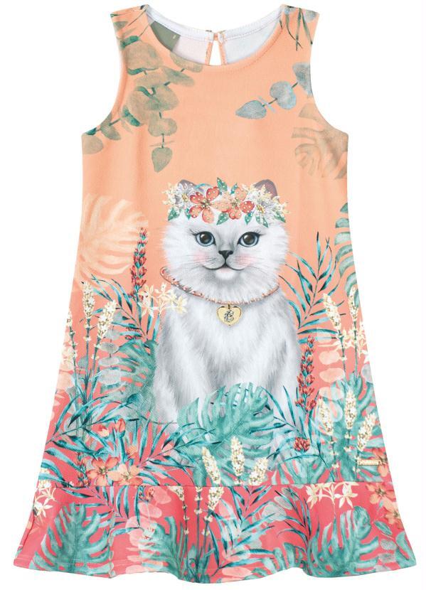 Carinhoso - Vestido Salmão Peplum Gatinha