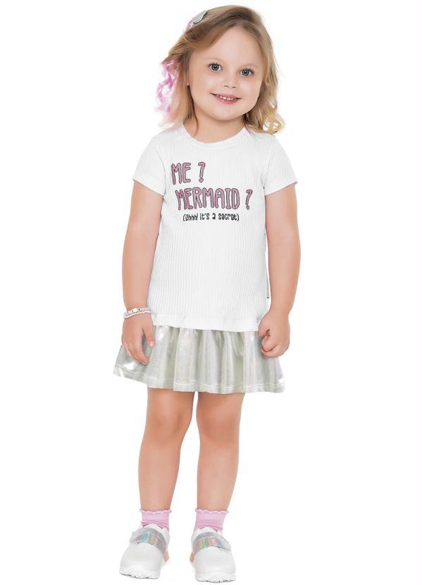 Fakini Kids - Vestido Sereia Branco