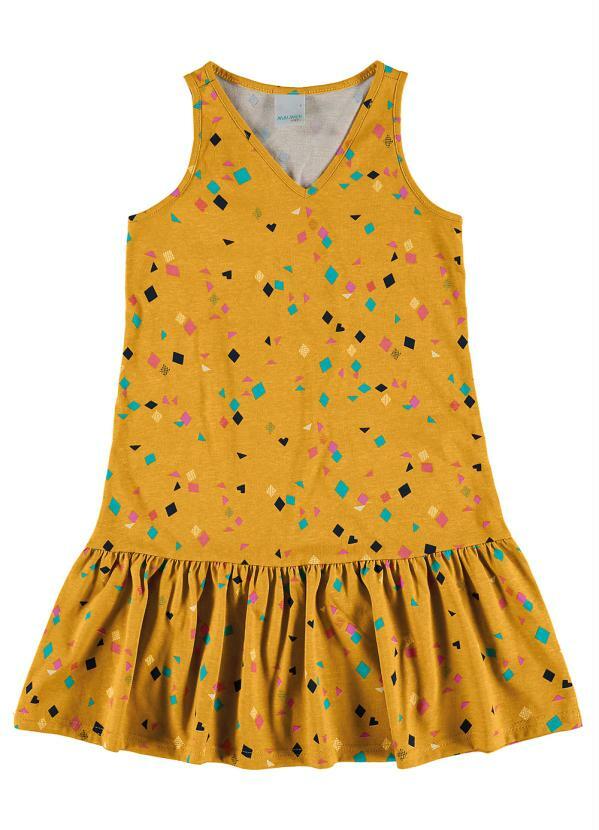 Malwee Kids - Vestido Tradicional Menina Neon Amarelo