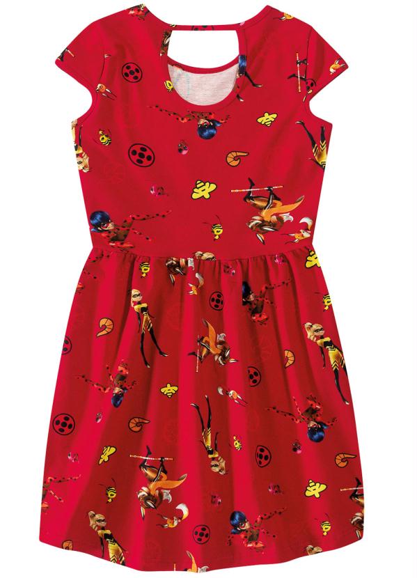 Malwee Kids - Vestido Vermelho Godê Ladybug® 4