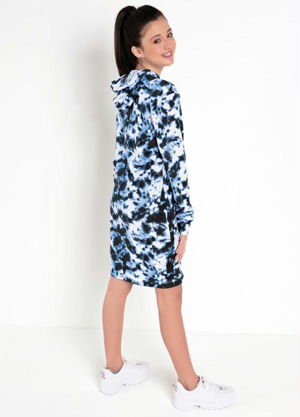 Queima Estoque - Vestido Juvenil Tie Dye Azul com Touca 4