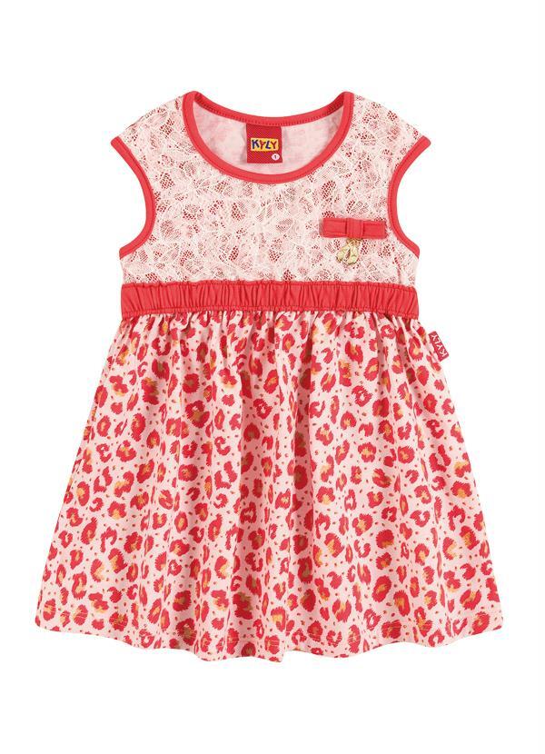 Kyly - Vestido Infantil Kyly Detalhe em Renda Oncinha