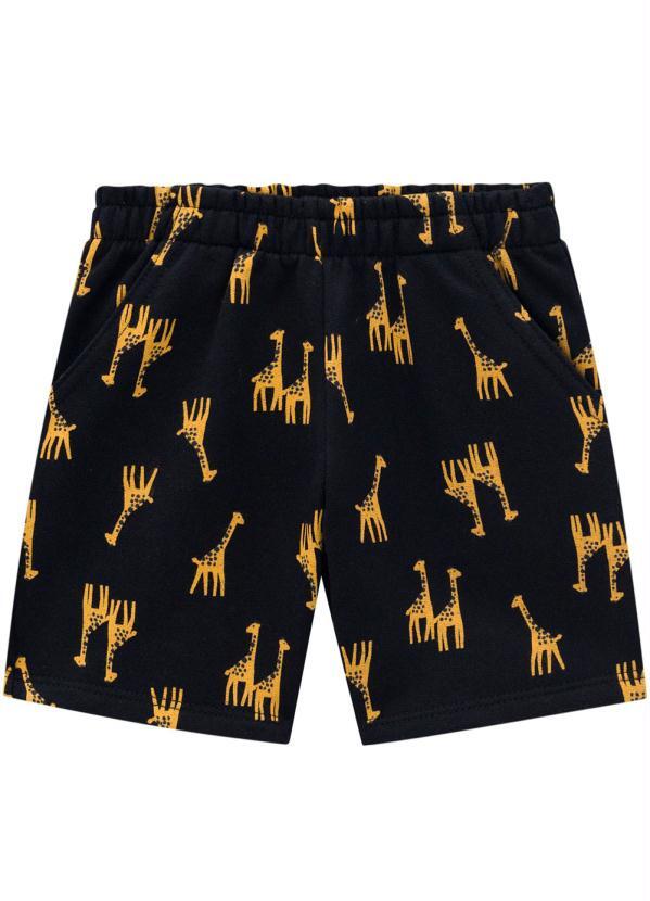 Milon - Bermuda Infantil Masculina Preto