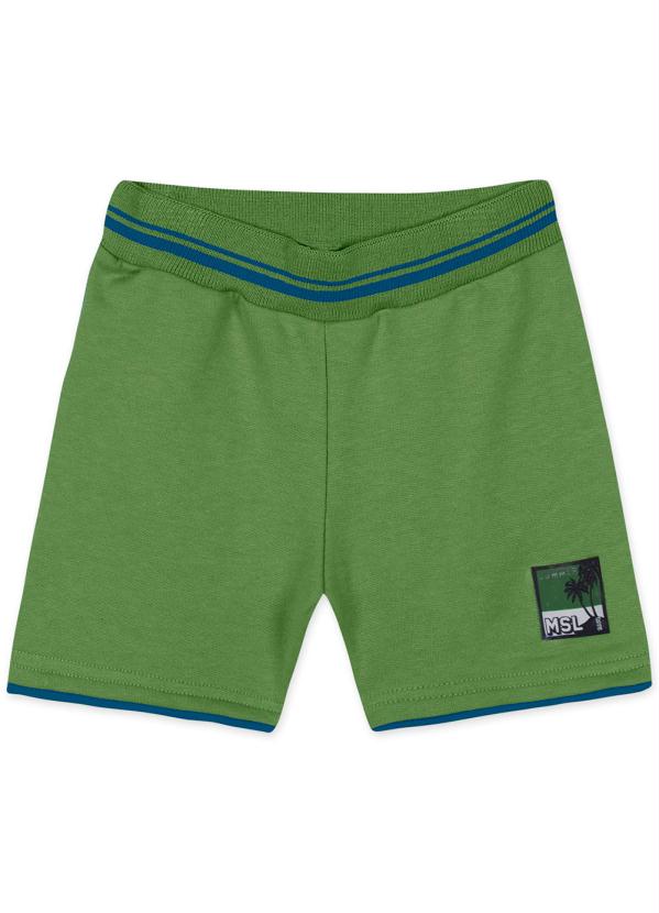 Marisol - Bermuda Moletom Infantil Masculina Verde