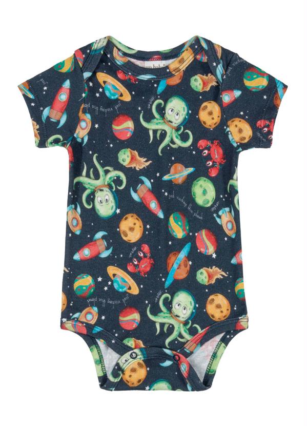 Up Baby - Body Bebê Estampa Digital Menino Azul