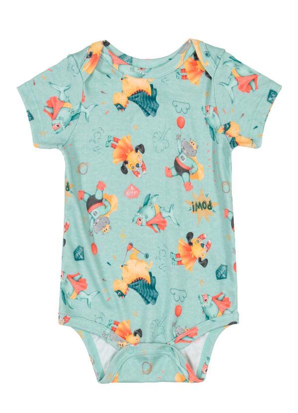 Up Baby - Body Bebê Estampa Digital Menino Verde