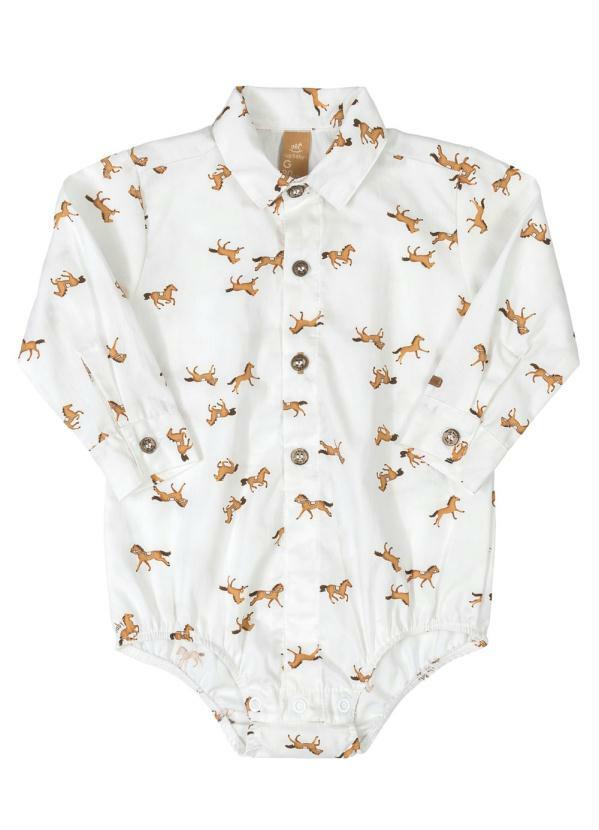 Up Baby - Body Camisa Manga Longa Branco