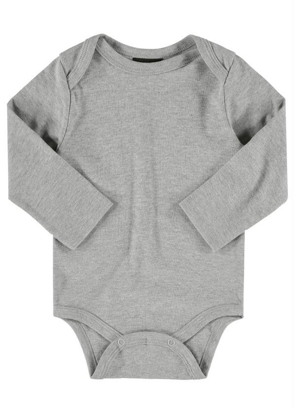Quimby - Body Manga Longa Unissex Cinza