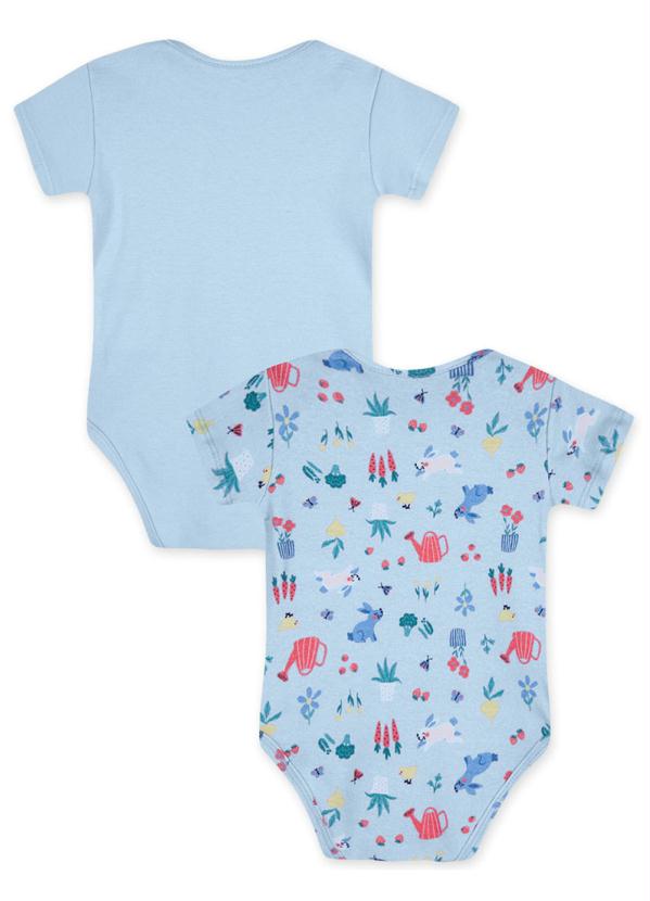 Marisol Play - Kit Body Manga Curta Suedine Bebê Azul 2