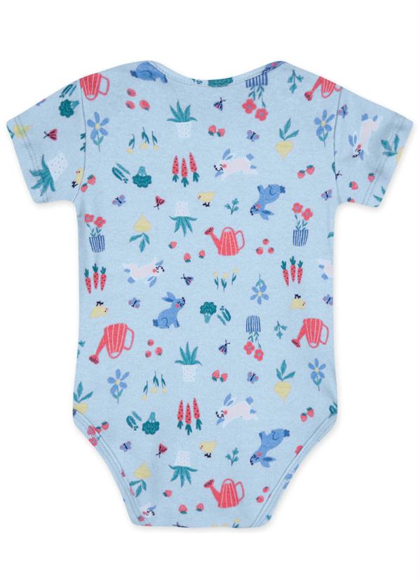 Marisol Play - Kit Body Manga Curta Suedine Bebê Azul 4