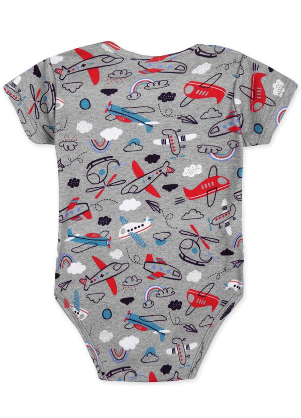 Marisol Play - Kit Body Suedine Manga Curta Bebê Vermelho 4