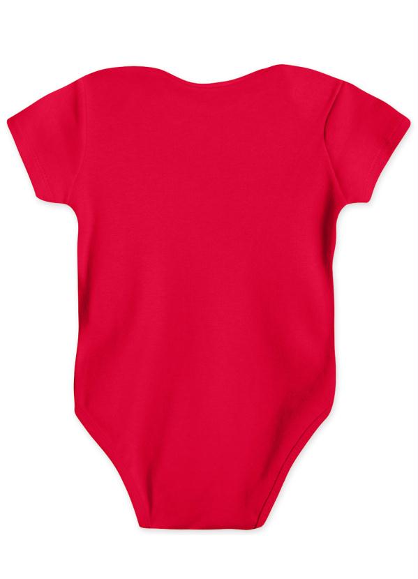 Marisol Play - Kit Body Suedine Manga Curta Bebê Vermelho 6