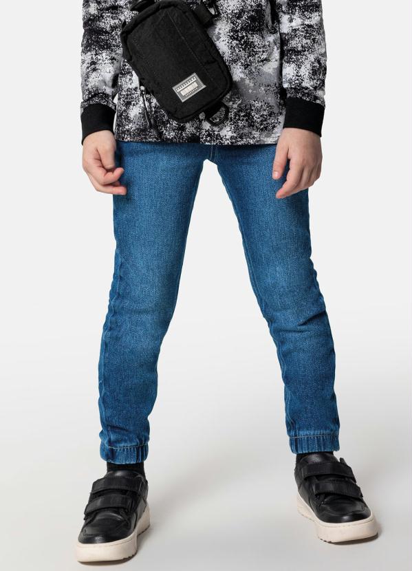 Carinhoso - Calça Azul Jogger Jeans Menino