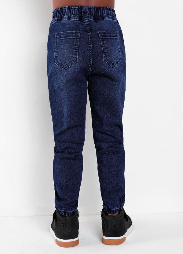 Queima Estoque - Calça Infantil Azul com Cadarço 4